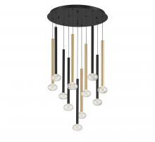  12110-023 - Soffio, 11 Light Round LED Chandelier, Mixed