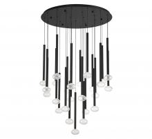  12111-02 - Soffio, 25 Light Round LED Chandelier, Matte Black