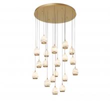 Lib & Co. US 12138-030 - Lucidata, 19 Light Round LED Chandelier, Painted Antique Brass
