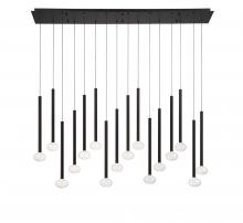  12146-02 - Soffio, 16 Light Linear LED Chandelier, Matte Black