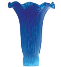  10165 - 4" Wide X 6" High Blue Pond Lily Shade