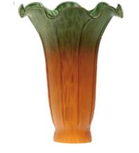 10192 - 4" Wide X 6" High Amber/Green Pond Lily Shade