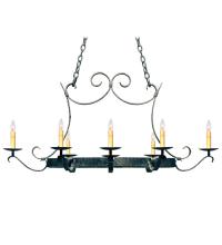  117018 - 51" Long Handforged Oval Pot Rack