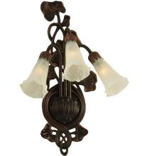  11846 - 10.5"W White Pond Lily 3 LT Wall Sconce