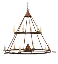  120282 - 60" Wide Desert Arrow Two Tier Chandelier