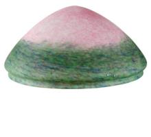  12423 - 14.5"W PINK/GREEN PATE-DE-VERRE TRIANGLE SHADE