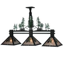  124867 - 45"L Winter Pine Tall Pines 3 LT Island Pendant