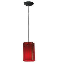  128830 - 5.5"Sq Metro Red Quadrato Acrylic Mini Pendant