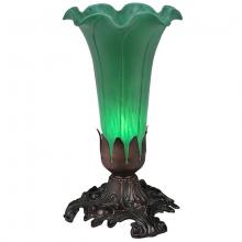  13818 - 7" High Green Pond Lily Victorian Mini Lamp