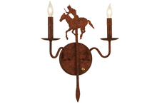  140038 - 13" Wide High Plains Rider 2 Light Wall Sconce