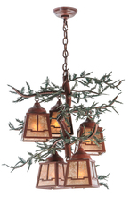  142072 - 28"W Pine Branch Valley View 5 LT Chandelier