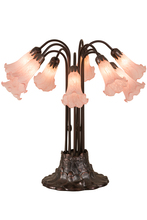  14363 - 24"H Pink Pond Lily 10 LT Table Lamp