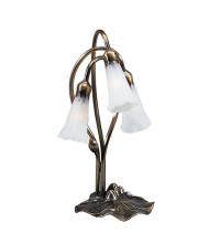  15282 - 16" High White Pond Lily 3 LT Accent Lamp