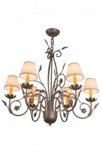  165072 - 31" Wide Bordeaux 6 Light Chandelier