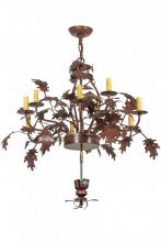  165172 - 34"W Greenbriar Oak 9 Arm Chandelier Hardware