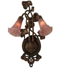  16787 - 11"W Lavender Pond Lily 2 Lt Wall Sconce