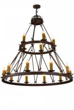  169258 - 54" Wide Lakeshore 15 Light Two Tier Chandelier