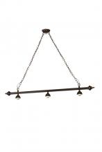  173252 - 52"L Mahogany Bronze 3 LT Island Pendant Hardware