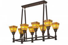  173351 - 38" Long Prairie Corn 8 Light Oblong Chandelier