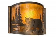 Meyda Green 174065 - 12" Wide Lone Bear Left Wall Sconce