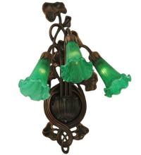  17537 - 10.5"W Green Pond Lily 3 LT Wall Sconce