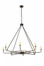 Meyda Green 183491 - 57"W Brach Ring 8 LT Chandelier