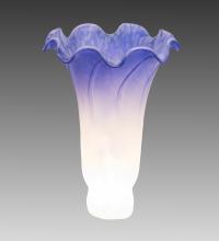  184573 - 4" Wide X 6" High Blue/White Pond Lily Shade