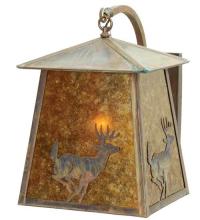  18616 - 14"W Stillwater Lone Deer Curved Arm Wall Sconce