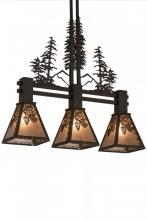  186436 - 30" Long Winter Pine Tall Pines 3 Light Island Pendant