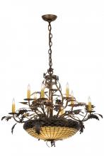  188594 - 42"W Greenbriar Oak 8 Arm Chandelier