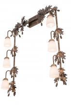  191400 - 36"W X 42"H Oak Leaf & Acorn 6 LT Vanity Light