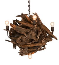  200398 - 30" Wide Driftwood 6 Light Chandelier