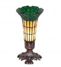  20230 - 8" High Stained Glass Pond Lily Victorian Accent Lamp