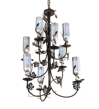  212975 - 34" Wide Tuscan Vineyard 9 Light Wine Bottle Chandelier