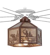  22242 - 13"W Fly Fisherman Fan Light