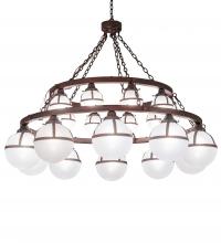  230704 - 60" Wide Bola Tavern 20 Light Two Tier Chandelier