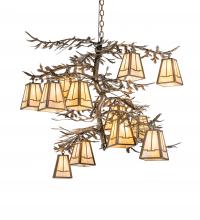  232763 - 55" Long Pine Branch Valley View 12 Light Chandelier