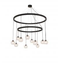  241019 - 54" Wide Bola 12 Light Two Tier Chandelier