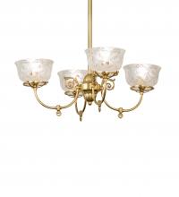  241993 - 27" Wide Revival Gas & Electric 4 Light Chandelier