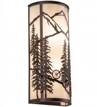  243640 - 8" Wide Tall Pines Mountain Biker Wall Sconce