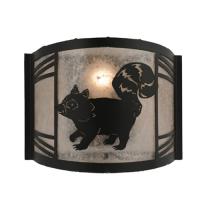 Meyda Green 247208 - 12" Wide Raccoon on the Loose Left Wall Sconce