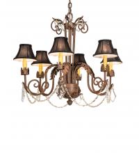 Meyda Green 247387 - 28" Wide Lindsay 6 Light Chandelier