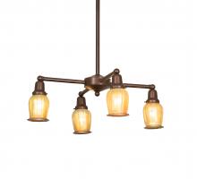  249314 - 26" Wide Revival Oyster Bay Favrile 4 Arm Chandelier