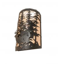  251455 - 12" Wide Tall Pines Deer Wall Sconce