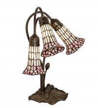  251690 - 16" High Stained Glass Pond Lily 3 Light Accent Lamp