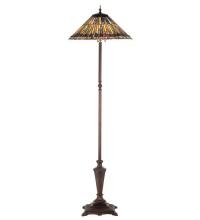  27561 - 64" High Tiffany Jeweled Peacock Floor Lamp