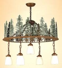  29556 - 28" Wide Tall Pines 5 Light Chandelier