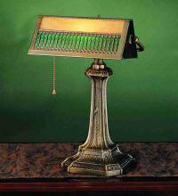  31300 - 13" High Gothic Mission Banker's Lamp