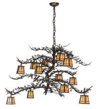  50914 - 48" Wide Pine Branch Valley View 12 LT Chandelier