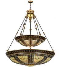  65165 - 45"W Fleur-de-lis 2 Tier Inverted Pendant